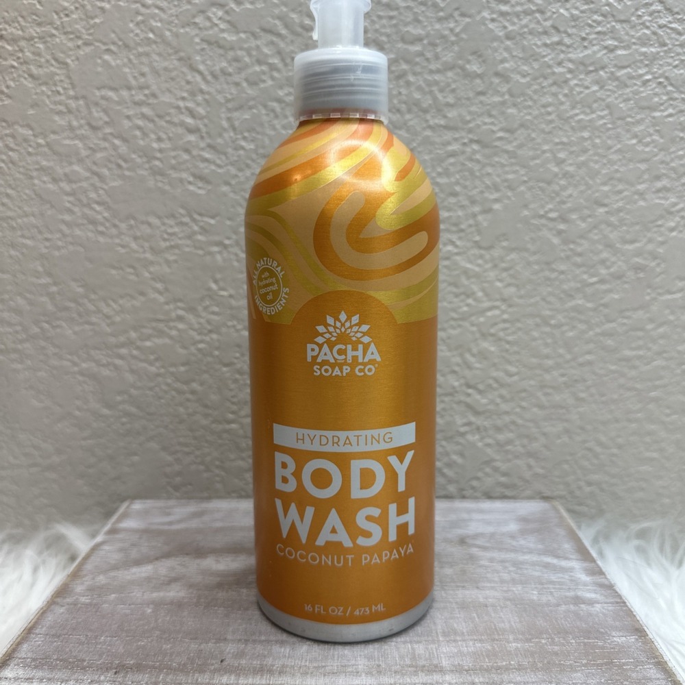 $16 🌙 Pacha Soap Co. Coconut Papaya Body Wash 16oz NEW
